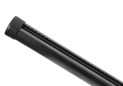 Sloupek kulatý PILCLIP Zn + PVC s montážní lištou 1700/48/1,5mm, černá čepička,