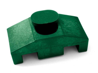 Příchytka PVC na čtyřhranný sloupek pro panely PILOFOR SUPER, zelená