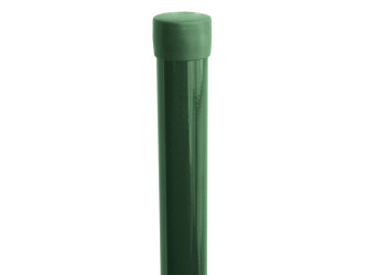 Sloupek kulatý IDEAL Zn + PVC 2000/48/1,5mm, zelená čepička, zelený