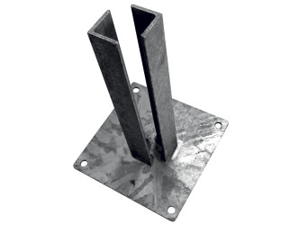 Patka Zn k montáži sloupku branky / brány na betonový základ 80x80 mm