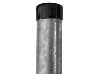 Sloupek kulatý IDEAL Zn 1500/48/1,5mm, černá čepička