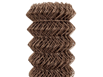 Čtyřhranné pletivo IDEAL PVC KOMPAKT 160cm/55x55/25m -1,65/2,5mm, hnědé